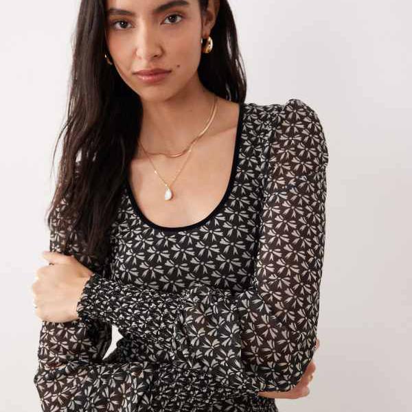 フリーピープル Free People フリーピープルのドッティニットスクープトップ（ブラックコンボ） トップス レディース 女性 インポートブランド 小さいサイズから大きいサイズまで