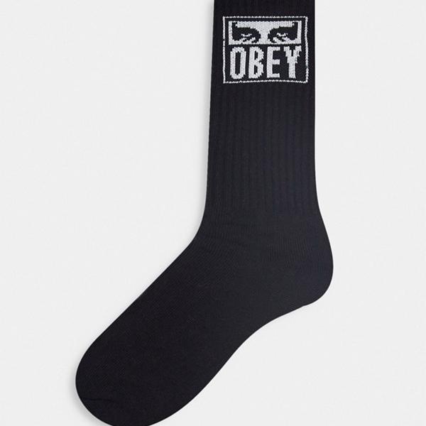 ください オベイ Obey メンズ ソックス インナー 下着 Block Black Crew Socks Black F606 Hanare いておりま Shineray Com Br
