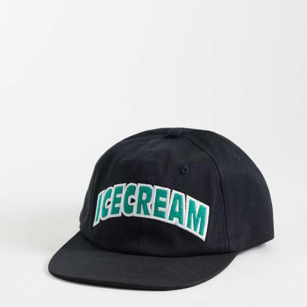 ICECREAMのロゴ入りスナップバックキャップ(ブラック) 帽子 レディース 女性 インポートブランド|セレクトショップ Diva Closet