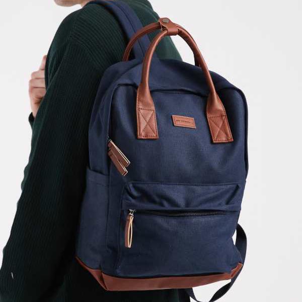ジャックアンドジョーンズ Jack \u0026 Jones ジャック＆ジョーンズ キャンバスバックパック（ネイビー） バック 鞄 メンズ 男性 インポートブランド