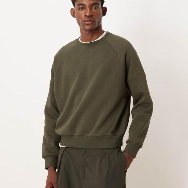 エイソス ASOS asos ASOS DESIGN リラックスフィットスウェットシャツ（カーキ） トップス メンズ 成人男性 インポートブランド 弱められた大きさから馬鹿でかい大きさまで