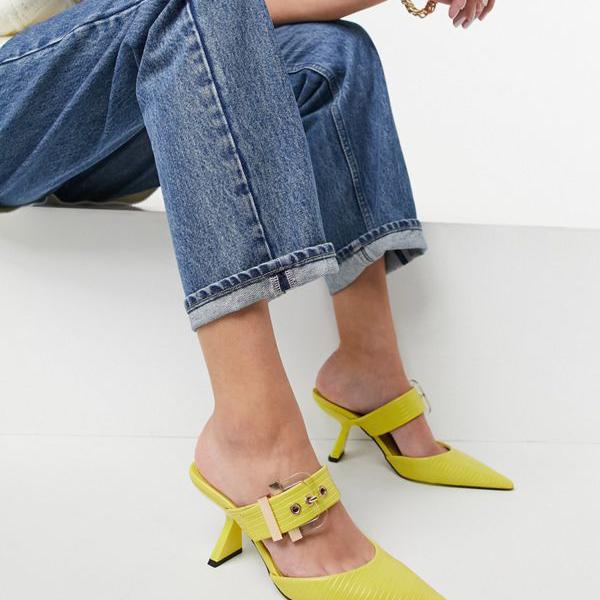 本店は 楽天市場 エイソス Asos Asos Asos Design佐賀のバックルは ライムのミッドヒールミュールが特徴です 靴 レディース 女性 インポートブランド 小さいサイズから大きいサイズまで セレクトショップ Diva Closet ポイント10倍 Fcipty Com