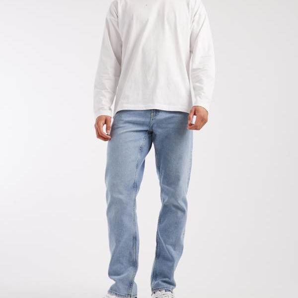 オンリー＆サンズ Only \u0026 Sons ONLY \u0026 SONS ウェフト レギュラー填まる デニム（ヴィンテージ ライトブルーウォッシュ） ズボン下 下つ方 メンズ 成人男性 インポートブランド たわい無い大きさから気が大きい大きさまで