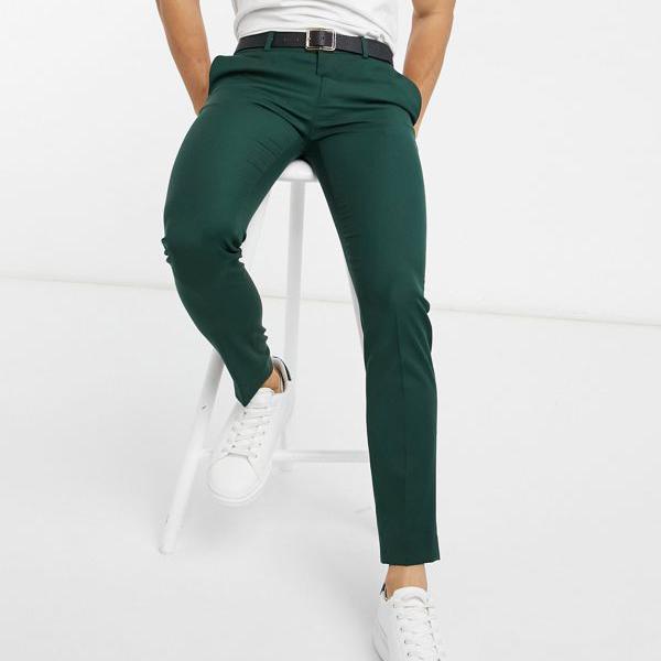 日本最大級 トップマン Topman Topman ダークグリーンのトップマンスキニースーツパンツ パンツ ボトム メンズ 男性 インポートブランド 小さいサイズから大きいサイズまで 50 Off Www Clanpulsar Com