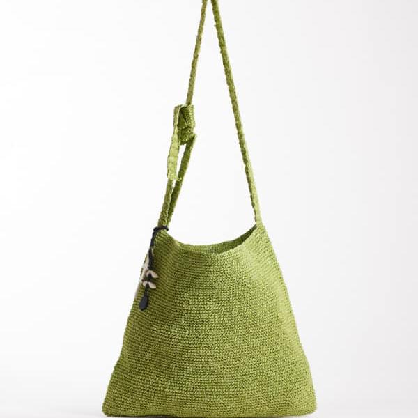 フリーピープル Free People フリーピープルのコースタルクラッシュストロートートバッグ（抹茶グリーン） 鞄 レディース 女性 インポートブランド｜セレクトショップ　Diva　Closet