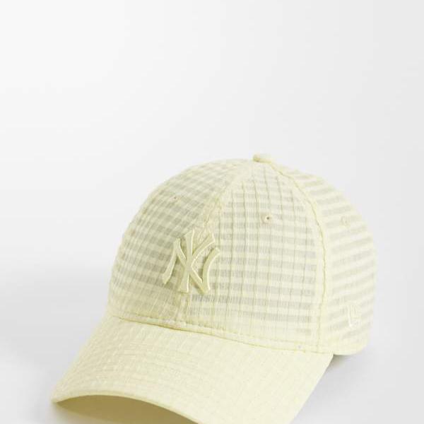 ニュー内鰓 New Era NEW ERA ニュー内鰓 NYヤンキース レディース 9twenty シアサッカーキャップ 黄色 かぶり笠 レディース 成人女性 インポートブランド