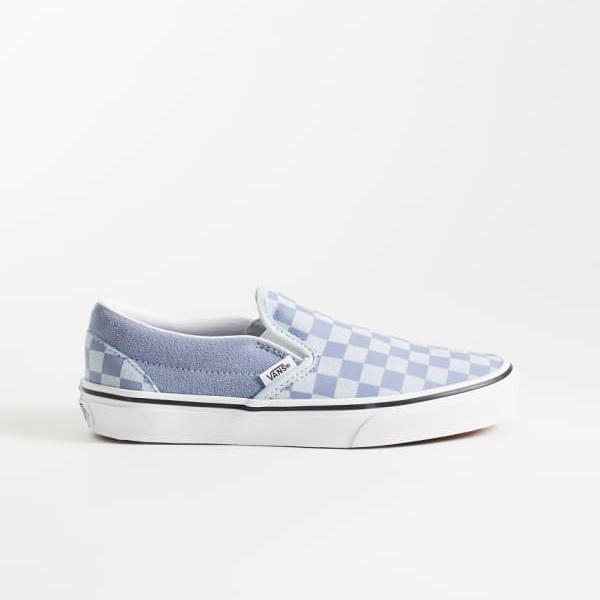 ヴァンズ Vans VANS バンズ 点火装置青色の市松飾りつけのVansスリッポンスニーカー 靴 レディース お上さん インポートブランド たわい無い大きさから気が大きい大きさまで