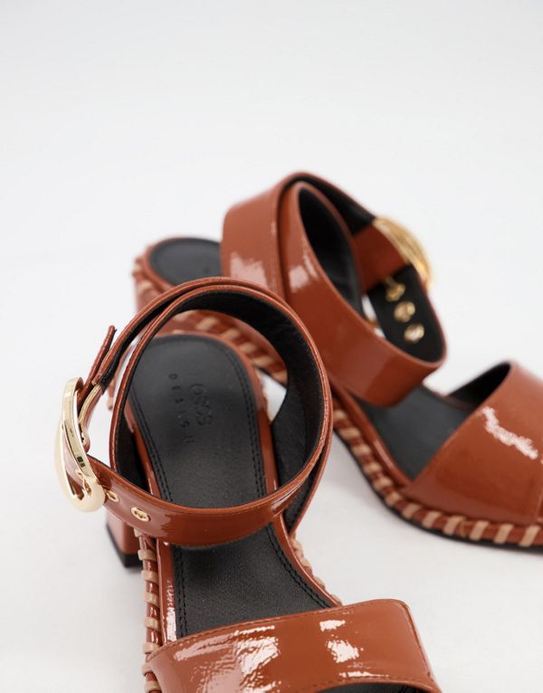 宅送 エイソス Asos Asos Asosdesignハーベストブロックヒールミッドサンダルタン 靴 レディース 女性 インポートブランド 小さい サイズから大きいサイズまで 安い購入 Hopespeechtherapy Com