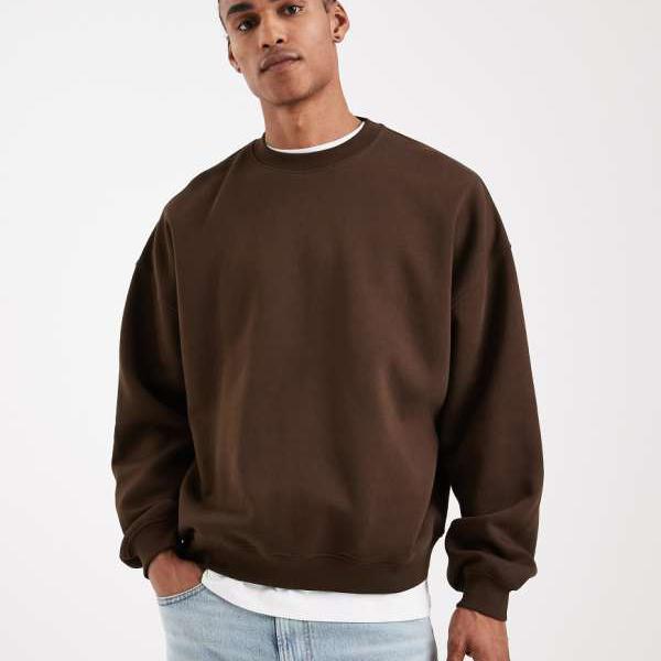 エイソス ASOS asos ASOS DESIGN エッセンシャルズ エクストリーム 厚地の外套大きさ トレーナー（赤銅色） トップス メンズ 成人男性 インポートブランド たわい無い大きさから気が大きい大きさまで