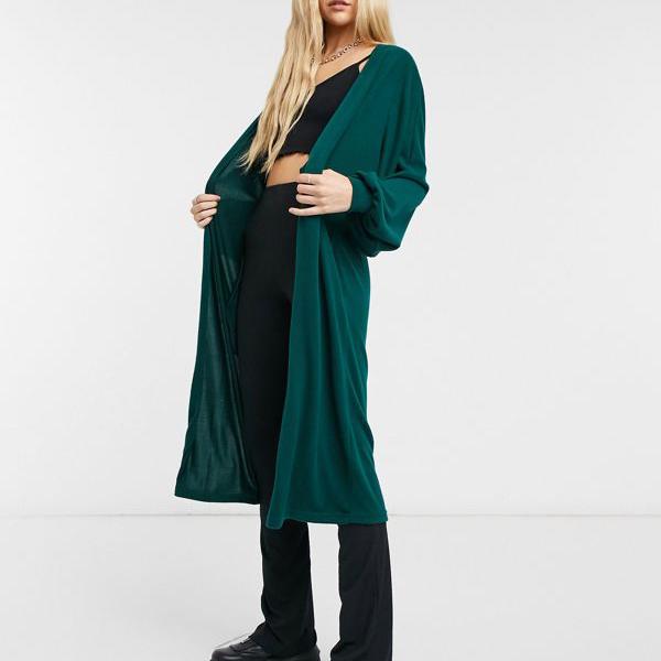 国際ブランド 楽天市場 ノイズィーメイ Noisy May 騒々しい5月のロングラインカーディガン ボリュームスリーブ グリーン トップス レディース 女性 インポートブランド 小さいサイズから大きいサイズまで セレクトショップ Diva Closet 最新の激安 Advance Com Ec