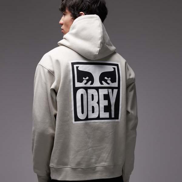 オベイ Obey Obey Eyesアイコンプルオーバーパーカー（オフホワイト） トップス メンズ 男性 インポートブランド 小さいサイズから大きいサイズまで
