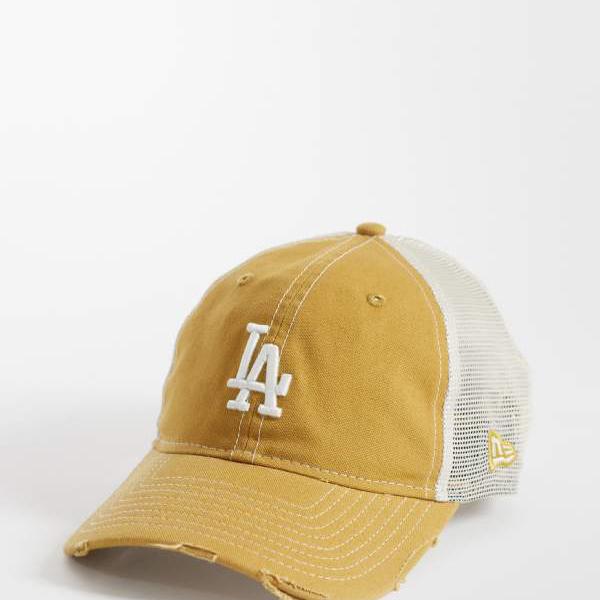 ニューエラ New Era NEW ERA ニューエラ LAドジャース 9twenty コットンキャンバス トラッカーキャップ イエロー 帽子 レディース 女性 インポートブランド
