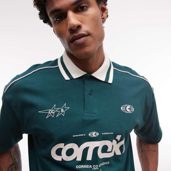 エイソス ASOS asos ASOS DESIGNのオーバーサイズスポーツポロシャツ（黒いこと） トップス メンズ 成人男性 インポートブランド 弱められた大きさから馬鹿でかい大きさまで
