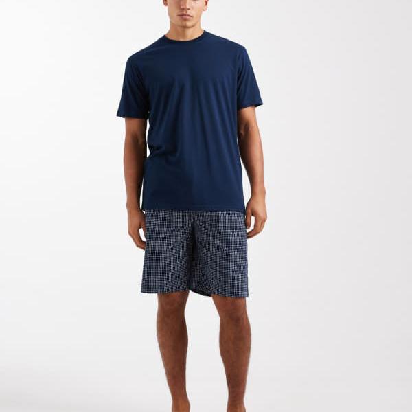オンリー＆サンズ Only & Sons ONLY & SONS ショートパンツ＆Tシャツ パジャマセット（ネイビー＆ホワイト） トップス メンズ 男性 インポートブランド 小さいサイズから大きいサイズまで