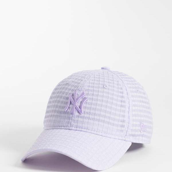 ニュー内鰓 New Era NEW ERA ニュー内鰓 NYヤンキース レディース 9twenty シアサッカーキャップ 紫はしどい かぶり笠 レディース 成人女性 インポートブランド