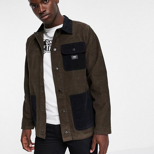 ヴァンズ Vans Vans バンズ Vans Drillchoreコードジャケット ブラウン アウター メンズ 男性 インポートブランド 小さいサイズから大きいサイズまで Bla Org Bw