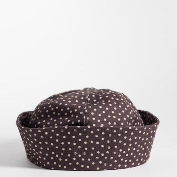 エイソス ASOS asos ASOS DESIGN 綿織物製折りかえしボーターハット（赤銅色水玉飾りつけ） 鳥打ち帽 レディース 亭主もち インポートブランド