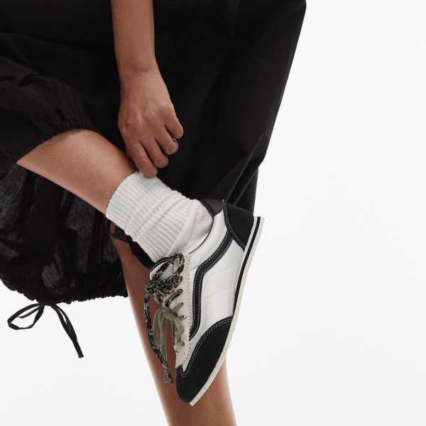 ヴァンズ Vans VANS バンズ Vans Super Lowpro 繻子 調教師（黒いこと＆しろがね色） 靴 レディース お上さん インポートブランド たわい無い大きさから気が大きい大きさまで