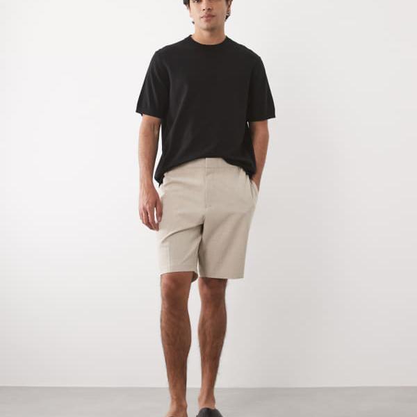 エイソス ASOS asos ASOS DESIGN スマートコンフォートストレッチスリムショーツ（石ころ色合い、酉の方角天然ゴム入り口・入口） ズボン下 下つ方 メンズ 成人男性 インポートブランド 小っちゃい大いさから馬鹿でかい大いさまで