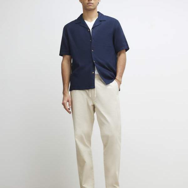 リバーアイランド  River Island RIVER ISLAND リバーアイランド 皮膚軟化剤 か細い相応う ジョガーパンツ（エクリュ） ズボン下 下つ方 メンズ 成人男性 インポートブランド 弱められた大きさから馬鹿でかい大きさまで
