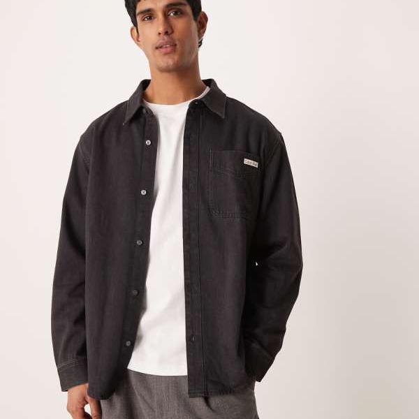 カルバンクラインジーンズ Calvin Klein Jeans カルバン・クライン・ジーンズのウォッシュドブラックデニムシャツ パンツ ボトム メンズ 男性 インポートブランド 小さいサイズから大きいサイズまで