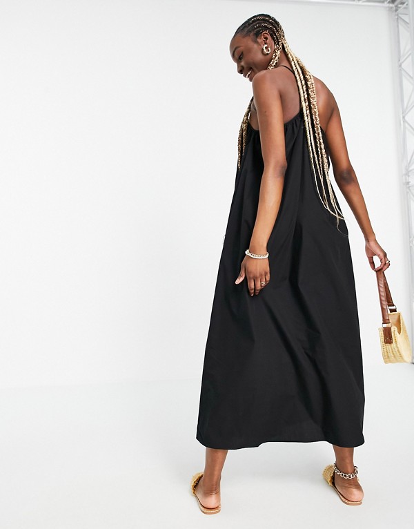 エイソス Asos Asos Asosdesignトールホルターネックマキシスウィングドレス ブラック ワンピース レディース 女性 インポートブランド 小さいサイズから大きいサイズまで Meguiars Com Do