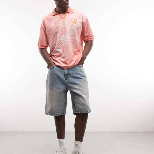 Faded Storeのダメージ加工裾デニムショートパンツ（ウォッシュドブルー） パンツ ボトム メンズ 男性 インポートブランド 小さいサイズから大きいサイズまで｜セレクトショップ　Diva　Closet