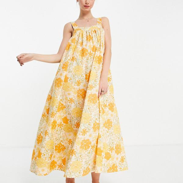 エイソス Asos Asos 70年代の花柄のasosdesign空中ブランコマキシドレス ワンピース レディース 女性 インポートブランド 小さい サイズから大きいサイズまで Psicologosancora Es