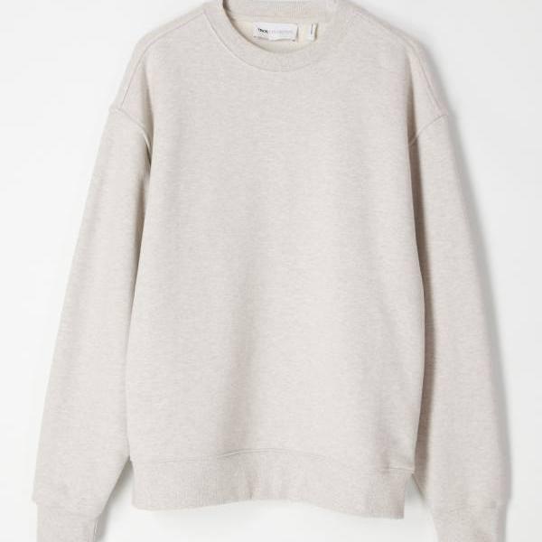 ASOS COLLECTIVE グレーマールのオーバーサイズスーパーヘビーウェイトクルーネック トップス メンズ 成人男性 インポートブランド たわい無い大きさから気が大きい大きさまで