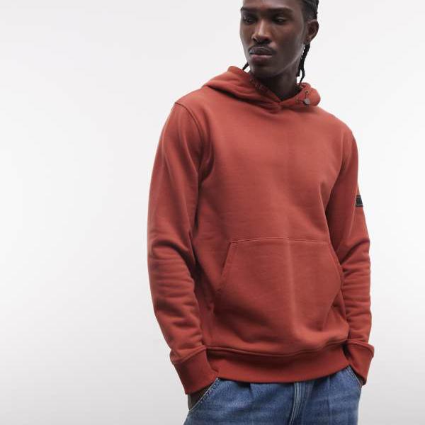 バブアーインターナショナル Barbour バブアー バーブァー インターナショナル エハン ロゴ パーカー（バーントレッド） トップス メンズ 男性 インポートブランド 小さいサイズから大きいサイズまで