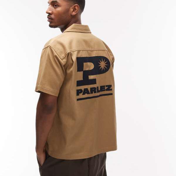パールズ Parlez パーレズ ジャック 半袖 バックプリント シャツ(ベージュ) トップス メンズ 男性 インポートブランド 小さいサイズから大きいサイズまで|セレクトショップ Diva Closet