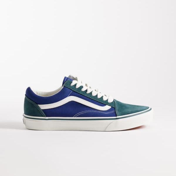ヴァンズ Vans VANS バンズ 緑と青のVans Old Skool調教師 靴 レディース 亭主もち インポートブランド ごく小さい大きさから大層らしい大きさまで