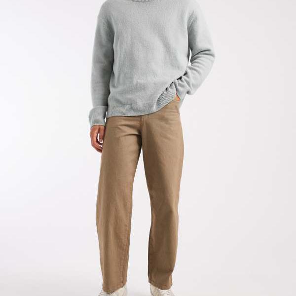 エイソス ASOS asos ASOS DESIGN コーデュロイストレートジーンズ（タンウォッシュ） パンツ ボトム メンズ 男性 インポートブランド 小さいサイズから大きいサイズまで