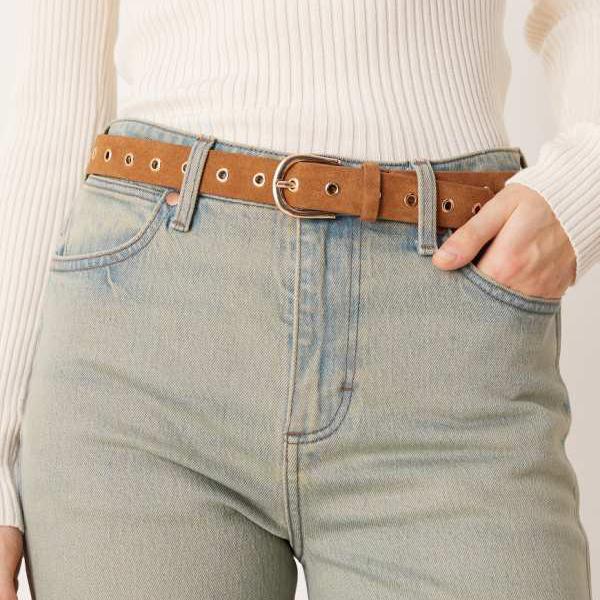 アクセサライズ Accessorize ブラウンのプレミアムアイレットベルトをアクセサリーとして ベルト レディース 女性 インポートブランド 10,495円