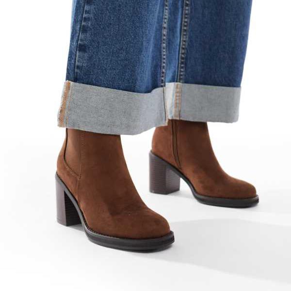 ニュールック New Look ニュールックのフェイクレザーチェルシーブーツ（ミッドブラウン） 靴 レディース 女性 インポートブランド 小さいサイズから大きいサイズまで