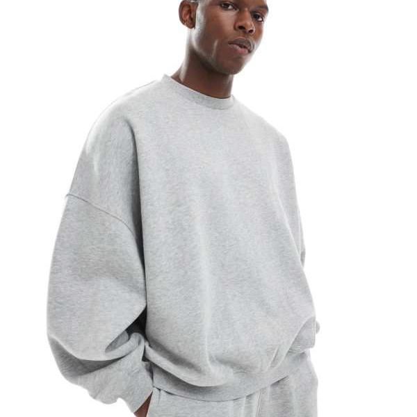 エイソス ASOS asos ASOS DESIGN エッセンシャルズ エクストリーム オーバーサイズ スウェットシャツ（グレーマール） トップス メンズ 男性 インポートブランド 小さいサイズから大きいサイズまで
