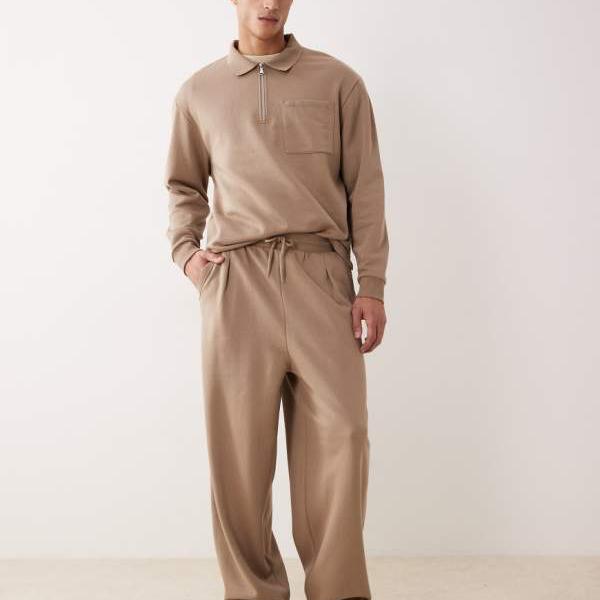 エイソス ASOS asos ASOS DESIGN ゆったりジョガーパンツ（ベージュ） パンツ ボトム メンズ 男性 インポートブランド 小さいサイズから大きいサイズまで