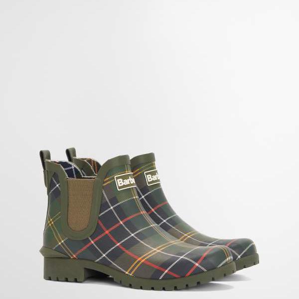 バブアーインターナショナル Barbour バブアー バブアー ウィルトン タータン チェルシー ショート ウェリントンブーツ（グリーン） 靴 レディース 女性 インポートブランド 小さいサイズから大きいサイズまで