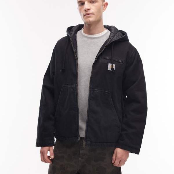 楽天市場】carhartt / カーハート | ロゴジップ ボア ブラックデニム