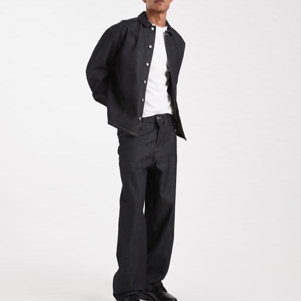 エイソス ASOS asos ASOS DESIGN サーキュラーデザインコレクション コーデュロイ ヘビーウェイト ルーズストレート ジーンズ（インディゴ） パンツ ボトム メンズ 男性 インポートブランド 小さいサイズから大きいサイズまで