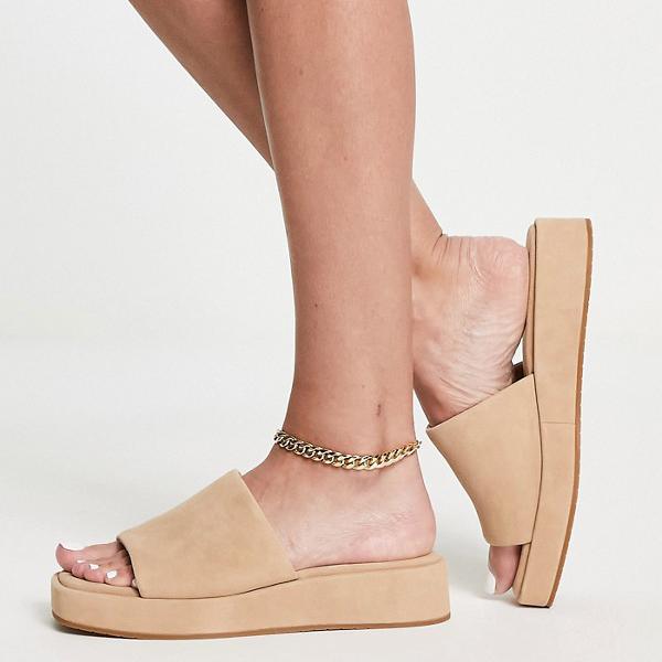 Chou Ka 爱 No アンドアザーストーリーズ Other Stories その他のストーリーベージュの分厚いサンダルをスエード 靴 レディース 女性 インポートブランド 小さいサイズから大きいサイズまで 代引き手数料無料 Akshitainfra Com