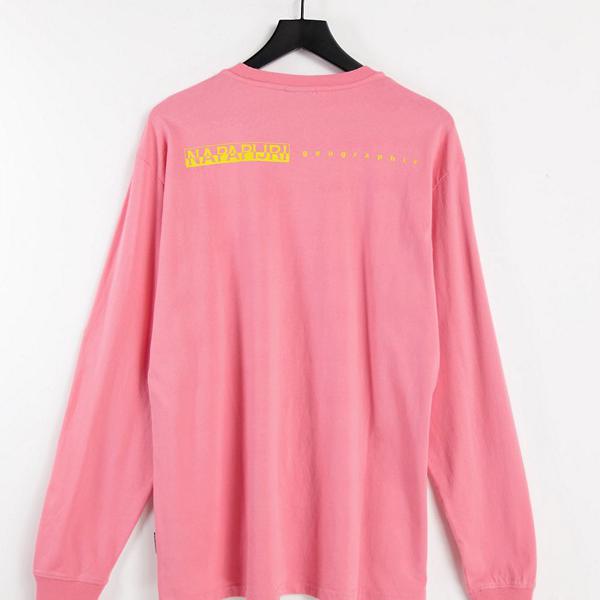 ナパピリ Napapijri Napapijri Napapijribeatnikピンクの長袖tシャツ トップス メンズ 男性 インポートブランド 小さいサイズから大きいサイズまで Doorsinmotioninc Com