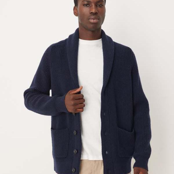 ガント Gant GANT ウールブレンド ショールカラー カーディガン（ネイビー） トップス メンズ 男性 インポートブランド 小さいサイズから大きいサイズまで