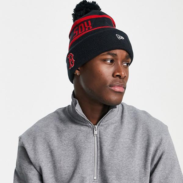 ニューエラ New Era NEW ERA ニューエラボストンレッドソックスボブルビーニーハットネイビー 帽子 メンズ 男性 インポートブランド