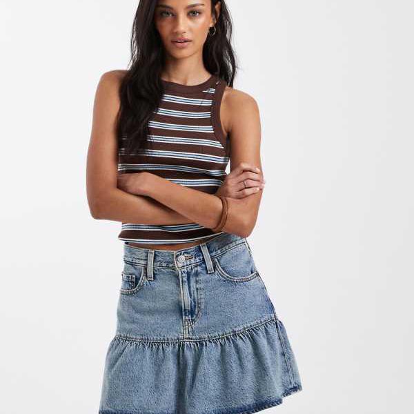 楽天市場】エビスジーンズ エビスドンナ デニムミニスカート カモメ