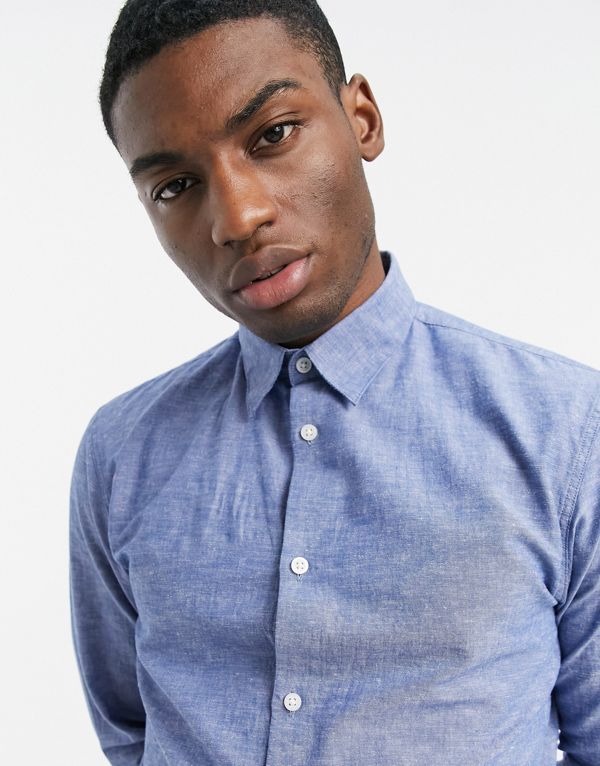 正規品 京都のセレクトショップdivacloset セレクテッド セレクテッド インポートブランド オム Selected Homme Selected ライトブルーの厳選されたオムリネンシャツ Homme ライトブルーの厳選されたオムリネンシャツ トップス メンズ 男性 インポート ブランド