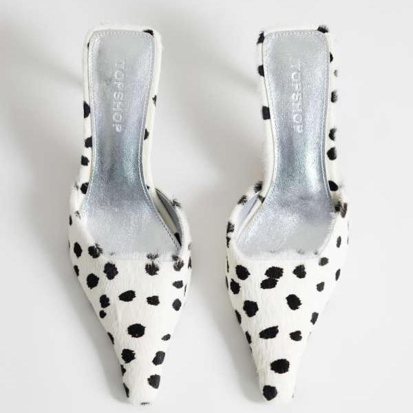 トップショップ Topshop TOPSHOP トップショップ アルフィー リアルヘア レザー ポインテッドトゥ ヒール パンプス ダルメシアン柄 靴 レディース 女性 インポートブランド 小さいサイズから大きいサイズまで｜セレクトショップ　Diva　Closet 17,657円