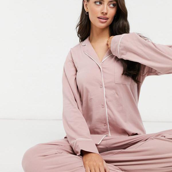 定番人気 パジャマ リンデックス Lindex リンデックスオーガニックコットンロングレヴェレパジャマをピーチにセット 部屋着 レディース 女性 インポートブランド 小さいサイズから大きいサイズまで Www Tresor Gov Bf