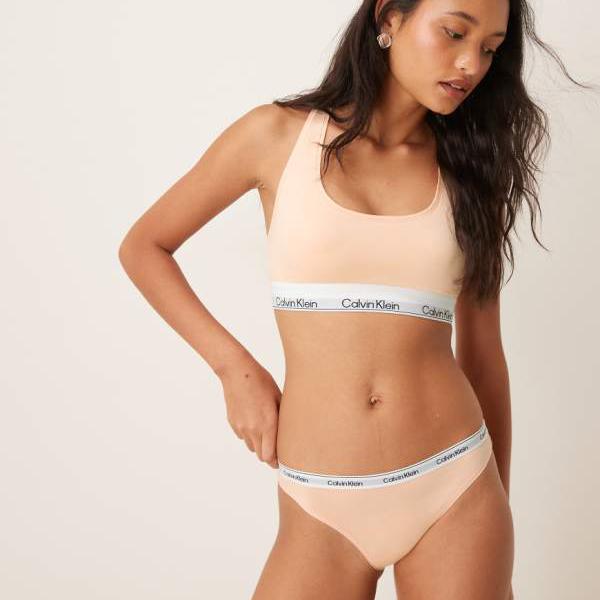 カルバンクライン Calvin Klein カルバン・クライン アイコンロゴ ビキニブリーフ（桃色合い）  はだ着 レディース お上さん インポートブランド 小っちゃい大いさから馬鹿でかい大いさまで