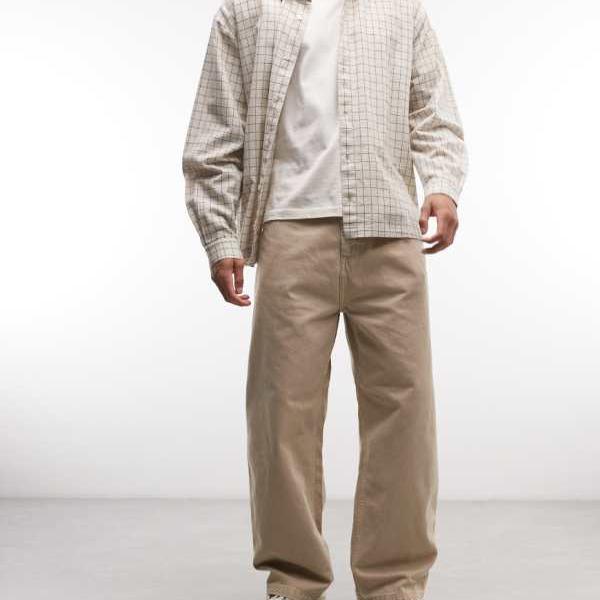 カーハート Carhartt WIP Carhartt Carhartt WIP Brandon ルーズストレートフィットジーンズ（オフホワイト） パンツ ボトム メンズ 男性 インポートブランド 小さいサイズから大きいサイズまで